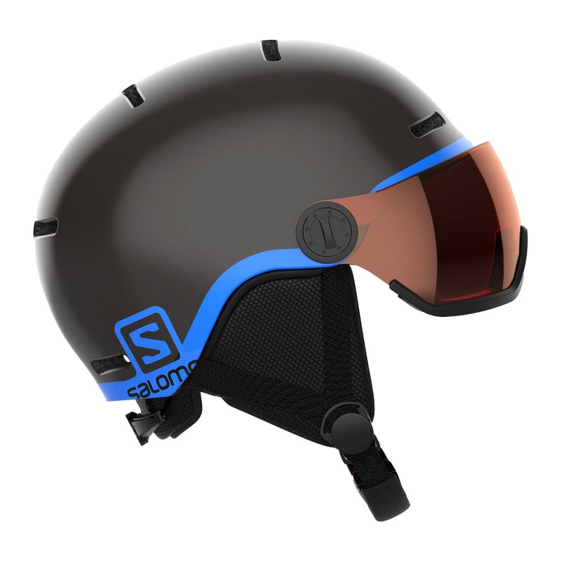 Kask narciarski dziecięcy Salomon Grom Visor Jr black/tonic orange 8