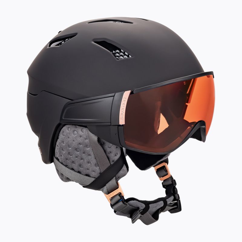 Kask narciarski Salomon Mirage black/rose gold solar