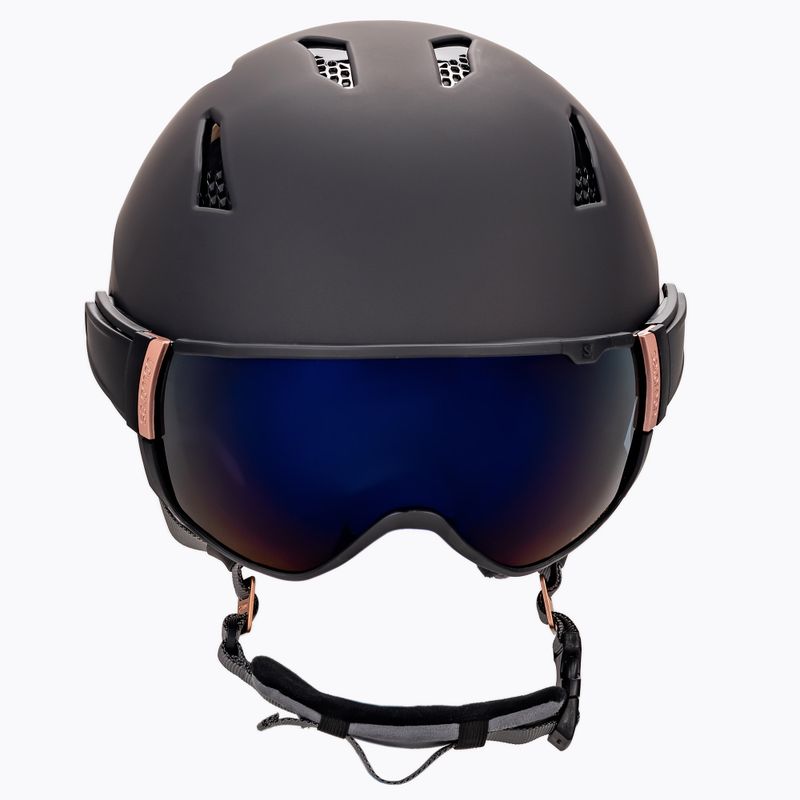 Kask narciarski Salomon Mirage black/rose gold solar 3