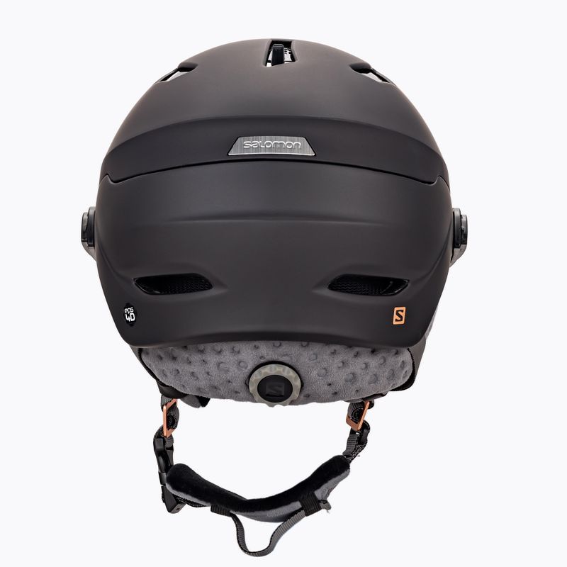 Kask narciarski Salomon Mirage black/rose gold solar 4