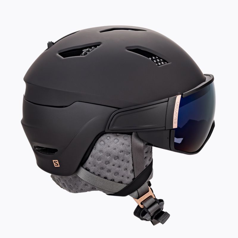 Kask narciarski Salomon Mirage black/rose gold solar 5