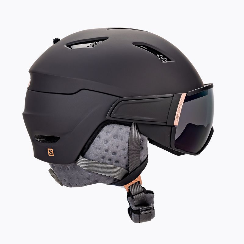 Kask narciarski Salomon Mirage black rose gold 4