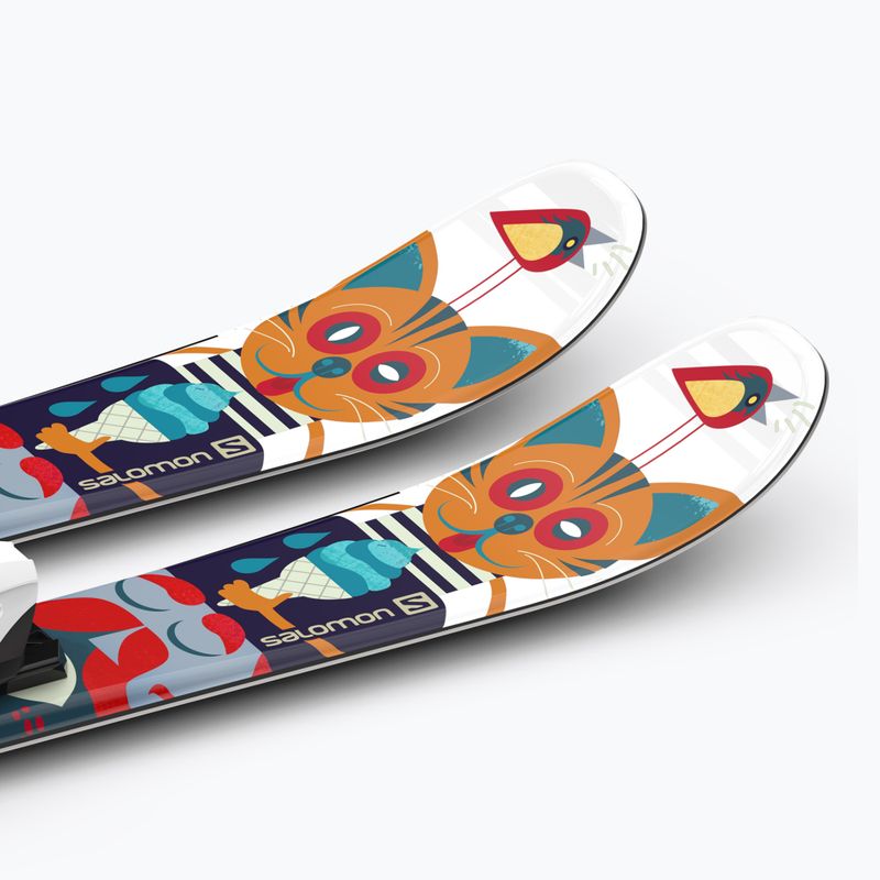 Narty zjazdowe dziecięce Salomon T1 XS + wiązania C5 multicolor 11