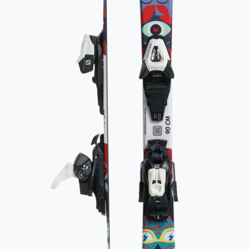 Narty zjazdowe dziecięce Salomon T1 XS + wiązania C5 multicolor 4