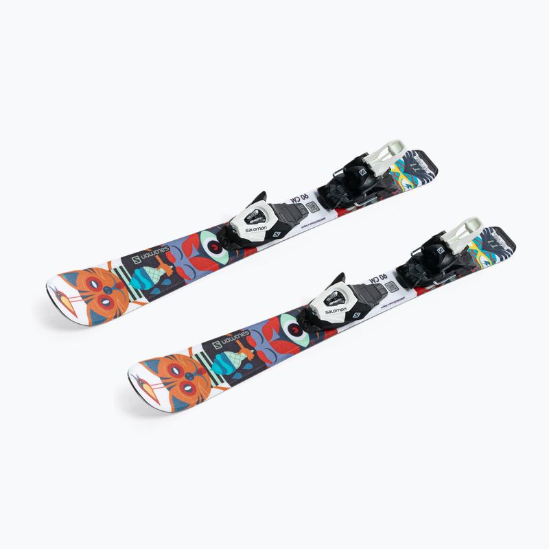 Narty zjazdowe dziecięce Salomon T1 XS + wiązania C5 multicolor 5