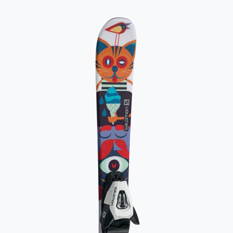 Narty zjazdowe dziecięce Salomon T1 XS + wiązania C5 multicolor 7