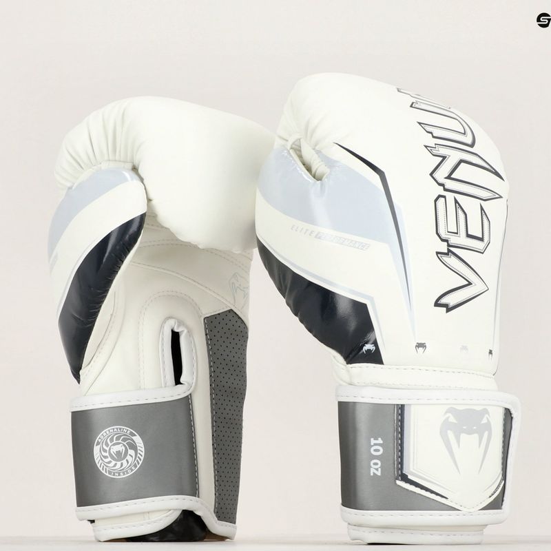 Rękawice bokserskie Venum Elite Evo grey/white 6