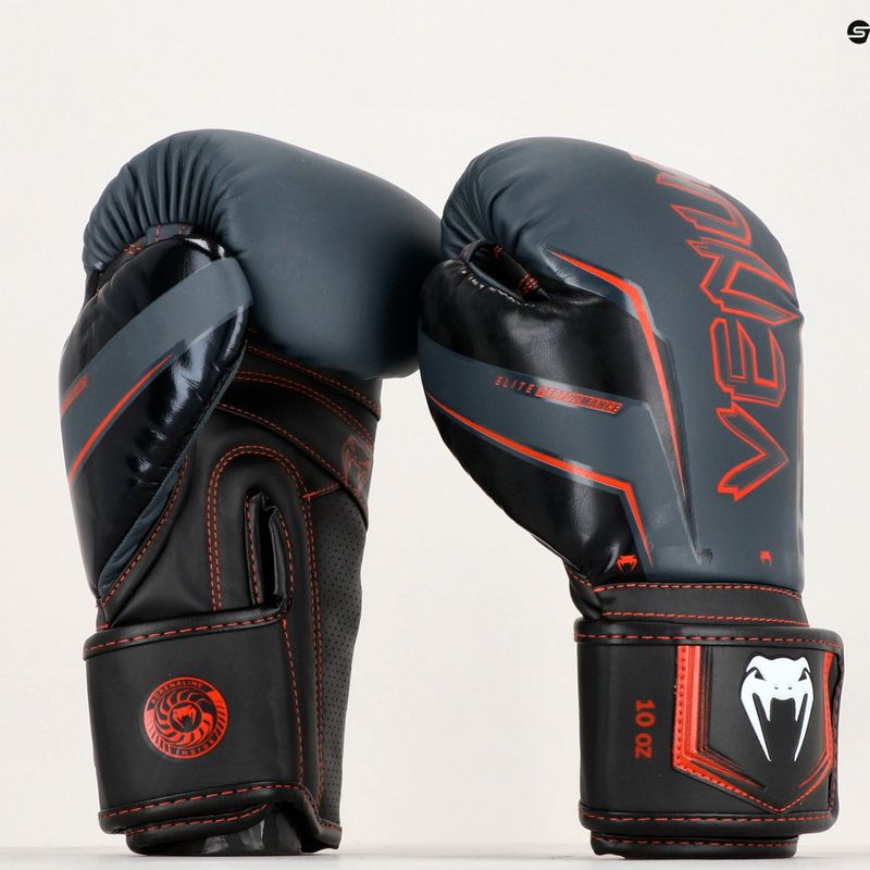 Rękawice bokserskie Venum Elite Evo navy/black/red 6