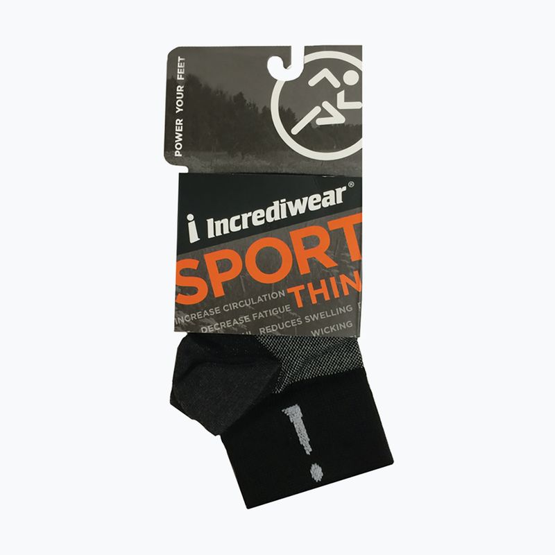 Skarpety kompresyjne Incrediwear Sport Thin czarne BP202 3