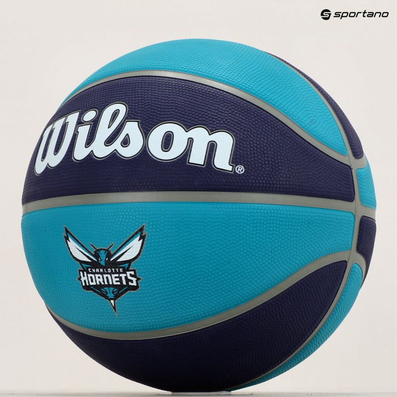 Piłka do koszykówki Wilson NBA Team Tribute Charlotte Hornets aqua rozmiar 7 7