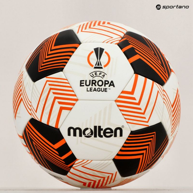 Piłka do piłki nożnej Molten F5U5000-34 Fifa UEFA Europa League 23/24 white/orange rozmiar 5 5