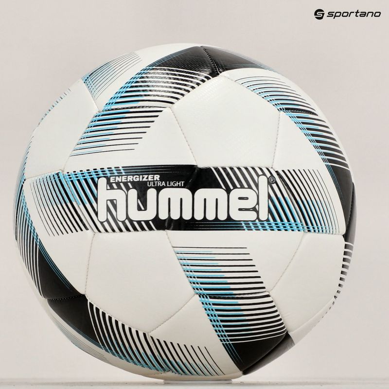 Piłka do piłki nożnej Hummel Energizer Ultra Light FB white/black/blue rozmiar 4 10