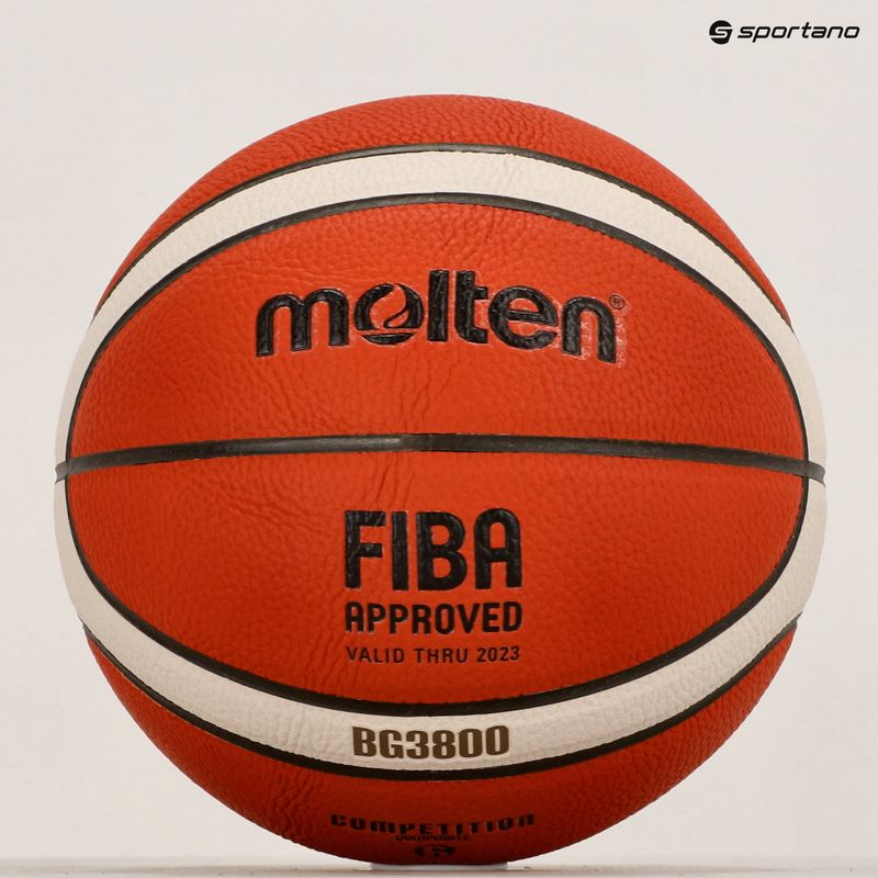 Piłka do koszykówki Molten B6G3800 FIBA pomarańczowa rozmiar 6 4
