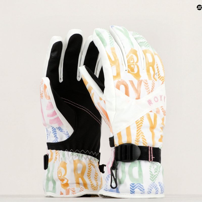 Rękawice snowboardowe damskie ROXY Jetty black bright white sapin 9