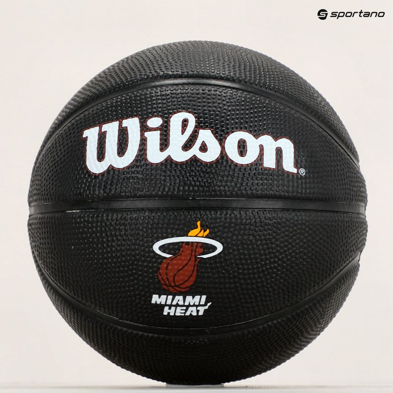 Piłka do koszykówki dziecięca Wilson NBA Team Tribute Mini Miami Heat black rozmiar 3 9