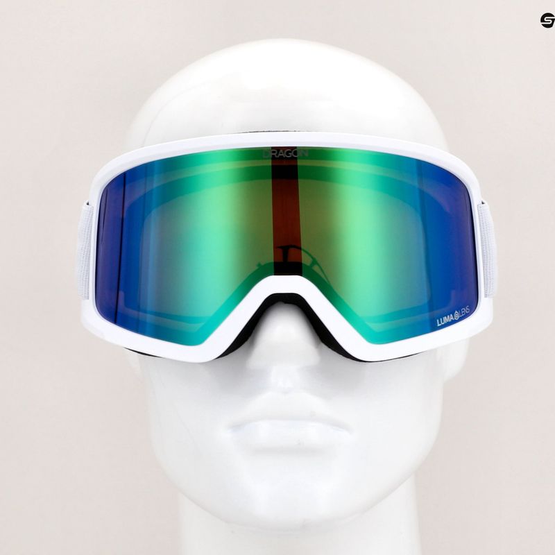 Gogle narciarskie DRAGON DX3 OTG white/lumalens green ion 7