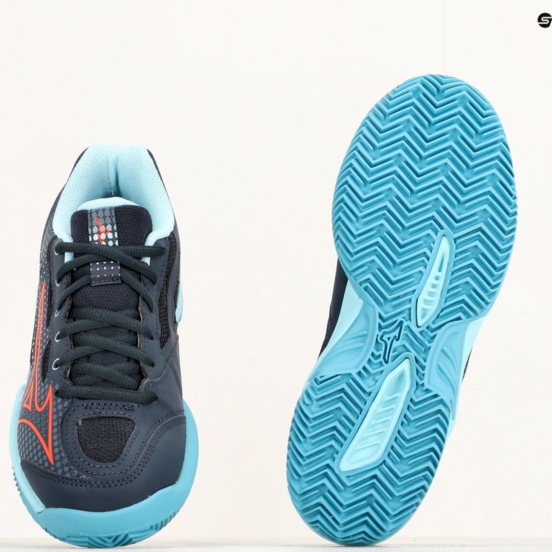 Buty do tenisa dziecięce Mizuno Exceed Star CC collegiate blue/ soleil/ tanager/ turquoise 14
