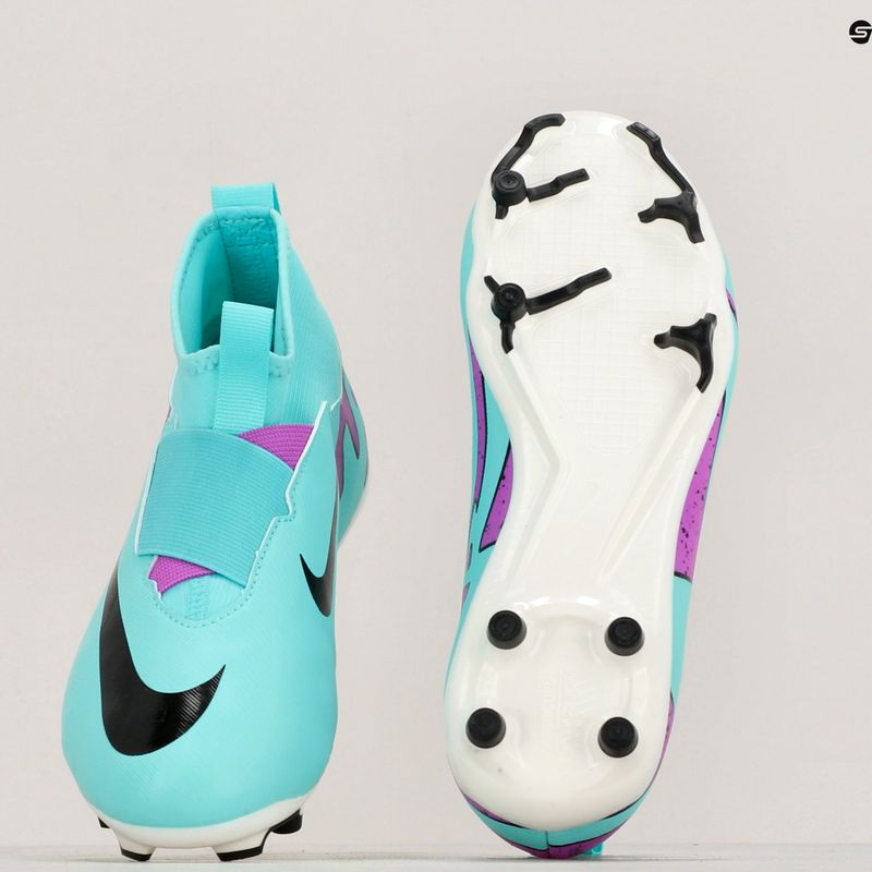 Buty piłkarskie dziecięce Nike Jr Zoom Mercurial Superfly 9 Academy FG/MG hyper turquoise/black/ white/fuchsia dream 8