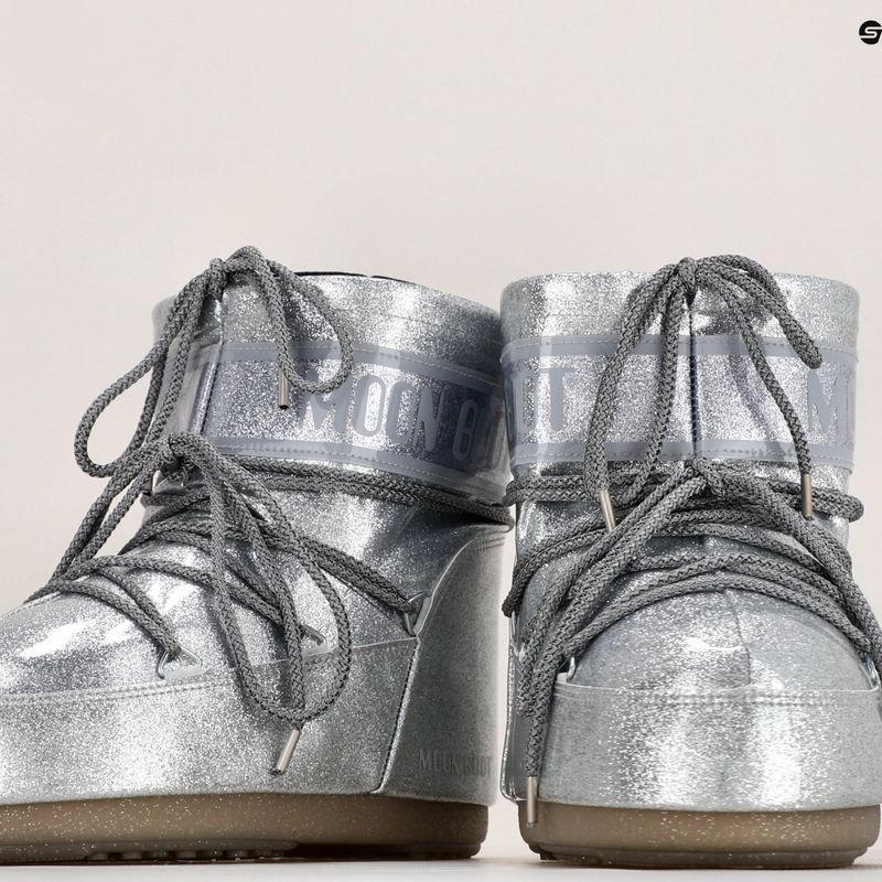 Śniegowce damskie Moon Boot Icon Low Glitter 2023 silver 8
