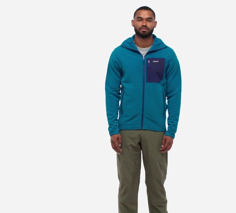 Kurtka softshell męska Patagonia R2 TechFace Hoody belay blue 12