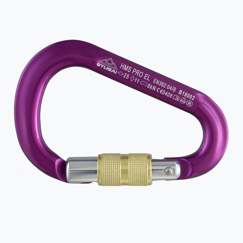 Karabinek STUBAI HMS Pro Easylock różowy