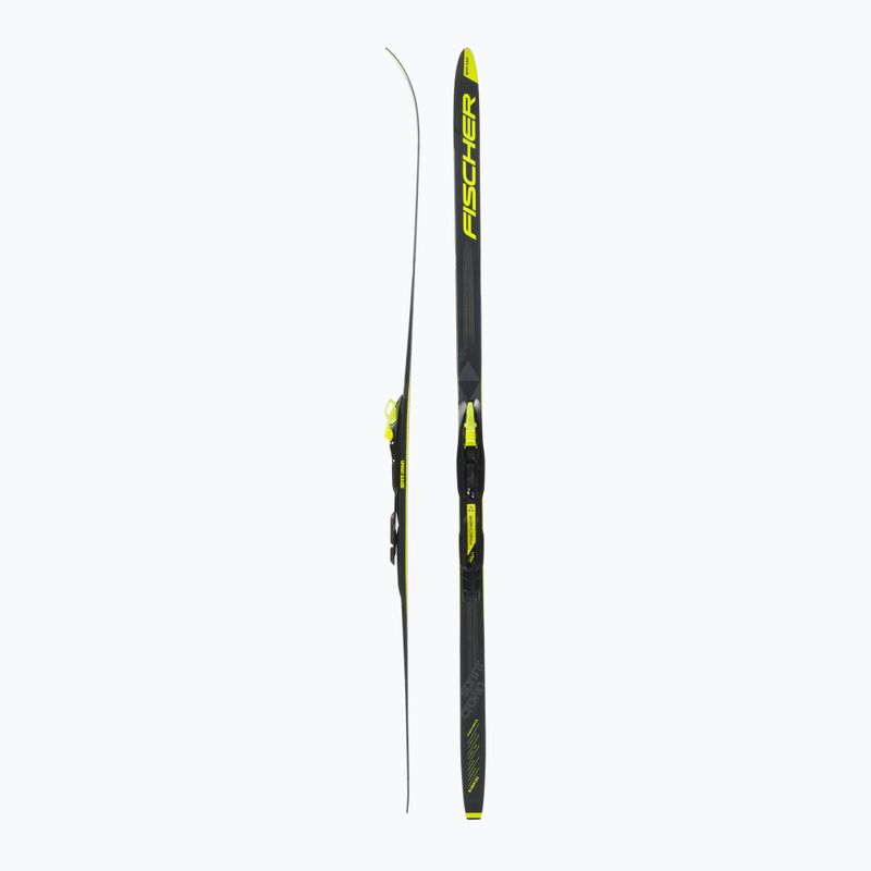 Narty biegowe dziecięce Fischer Sprint Crown + wiązania Tour Step-In black/yellow 2
