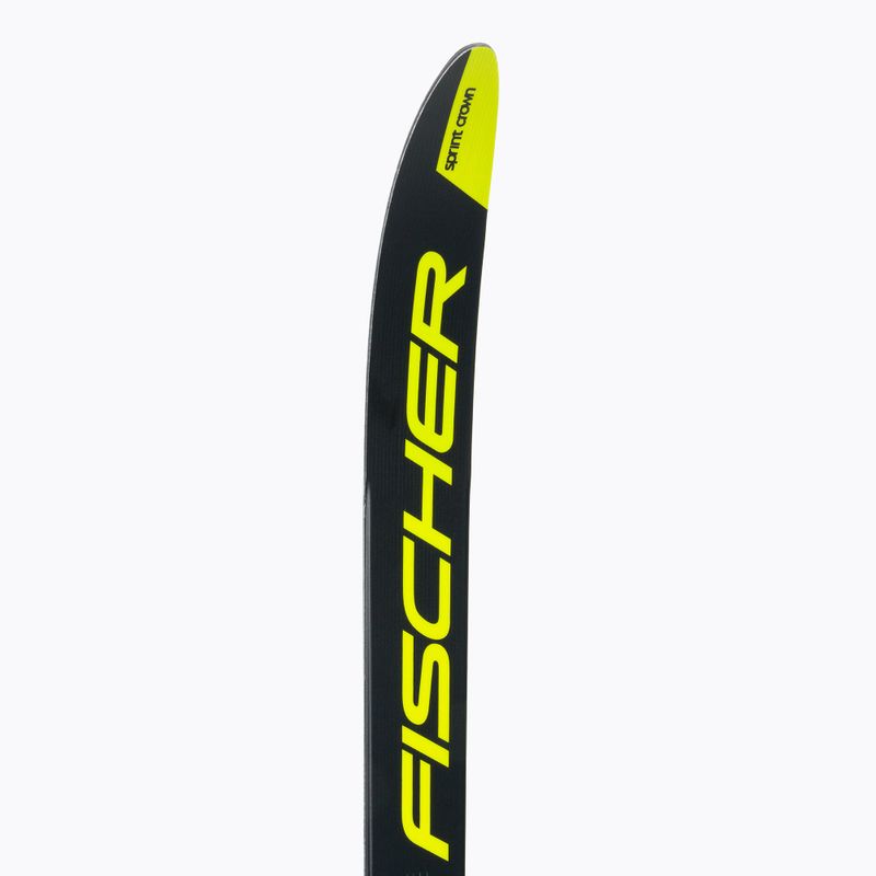 Narty biegowe dziecięce Fischer Sprint Crown + wiązania Tour Step-In black/yellow 8