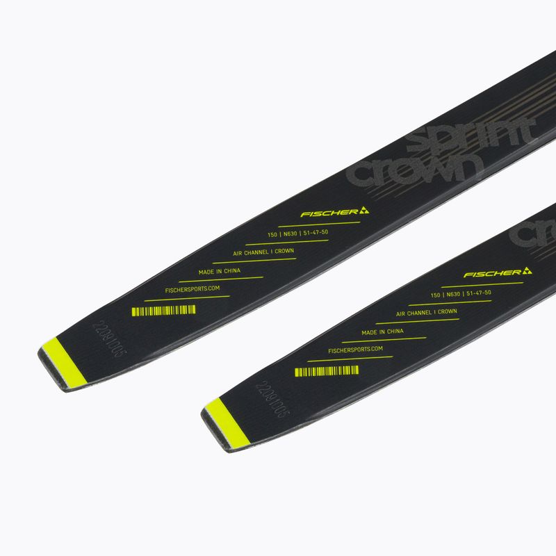 Narty biegowe dziecięce Fischer Sprint Crown + wiązania Tour Step-In black/yellow 9