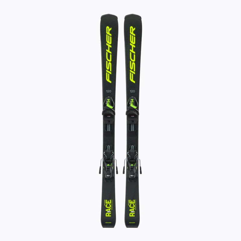 Narty zjazdowe dziecięce Fischer RC4 Race Jr Jrs (90-120) + wiązania FJ4 CA Jrs black/yellow