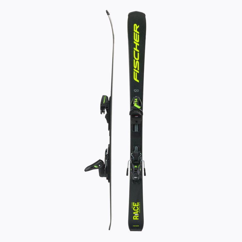 Narty zjazdowe dziecięce Fischer RC4 Race Jr Jrs (90-120) + wiązania FJ4 CA Jrs black/yellow 2