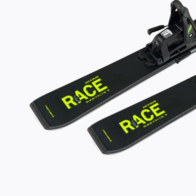 Narty zjazdowe dziecięce Fischer RC4 Race Jr Jrs (90-120) + wiązania FJ4 CA Jrs black/yellow 9