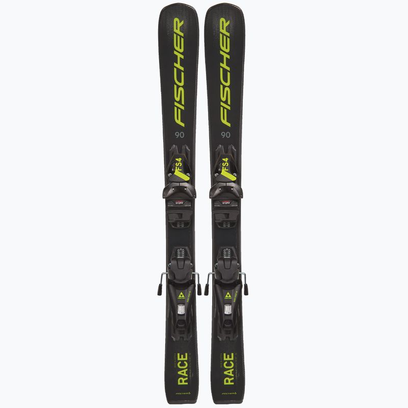 Narty zjazdowe dziecięce Fischer RC4 Race Jr Jrs (90-120) + wiązania FJ4 CA Jrs black/yellow 10