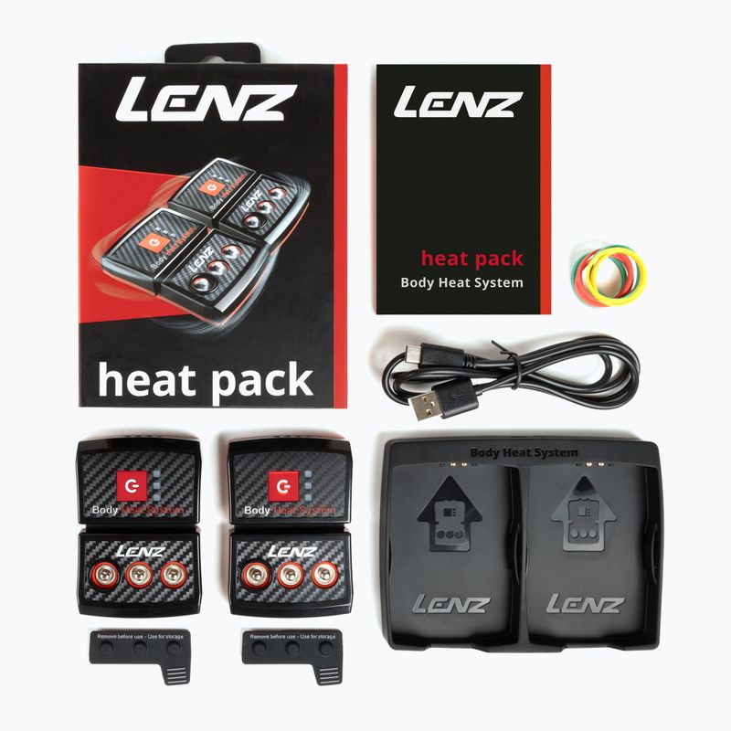 Baterie do skarpet Lenz Heat Pack 2.0 (USB) 2 szt. black/ red 2