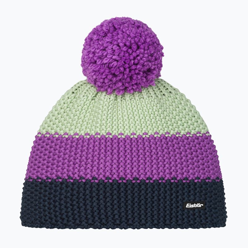 Czapka zimowa dziecięca Eisbar Star Pompon purple