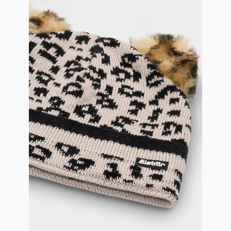 Czapka zimowa dziecięca Eisbar Stephie beige/leopard print 2