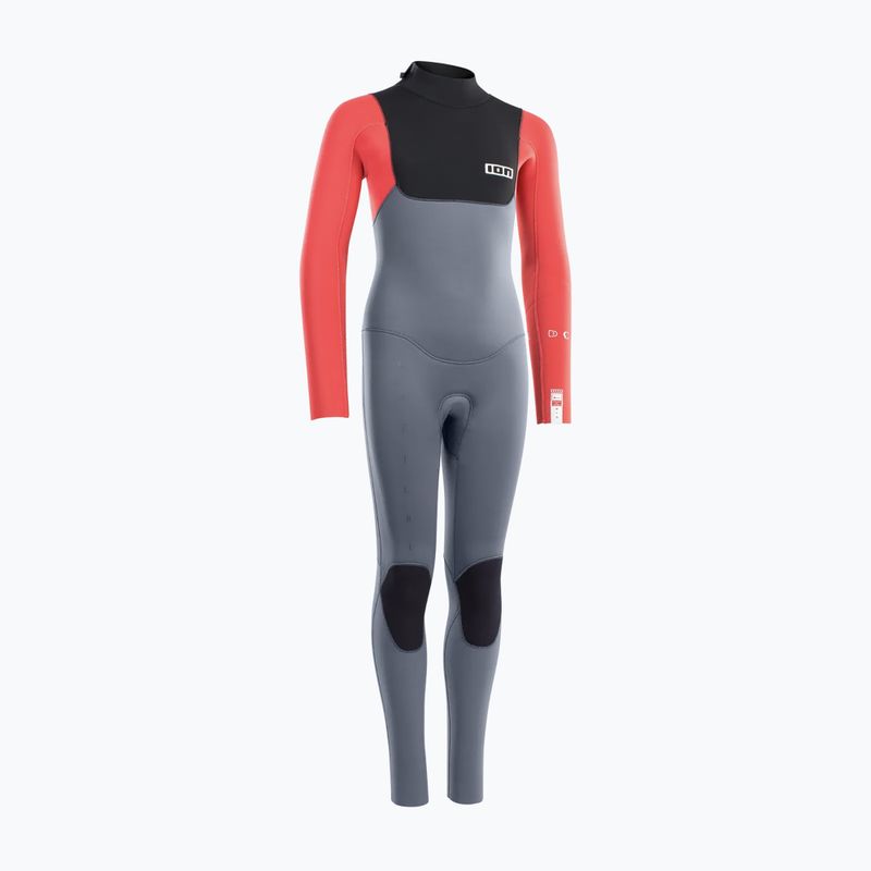 Pianka do pływania dziecięca ION Capture 4/3 Back Zip Jr steel blue/red