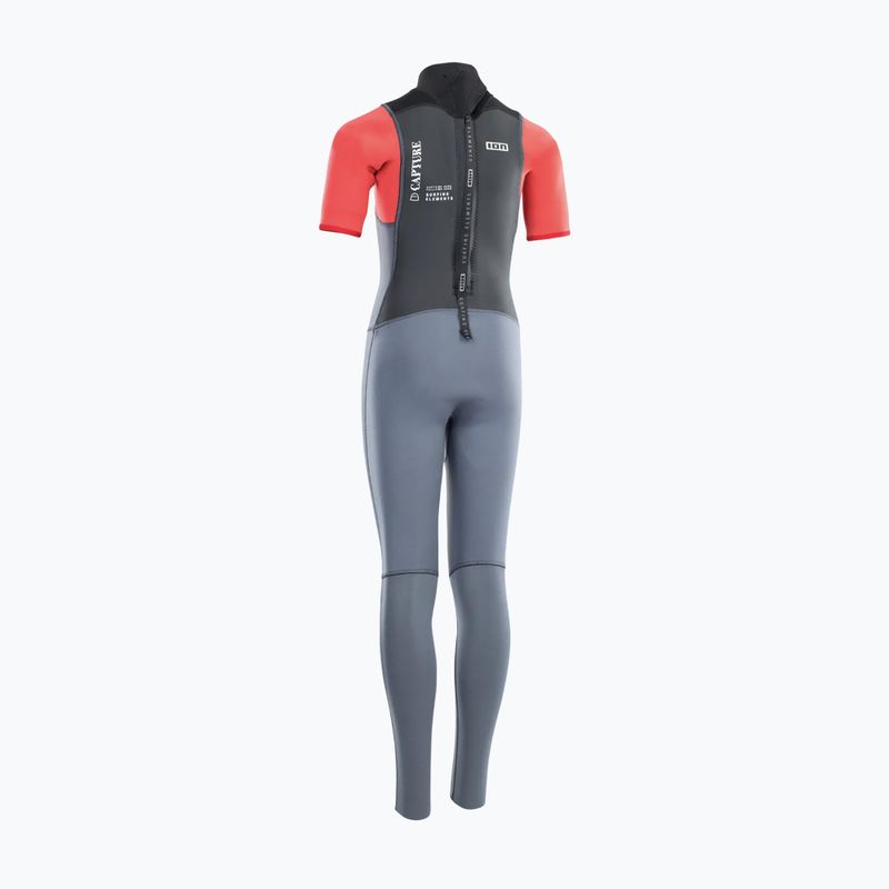 Pianka surfingowa dziecięca ION Capture 3/2 Back Zip Jr steel blue/red 2
