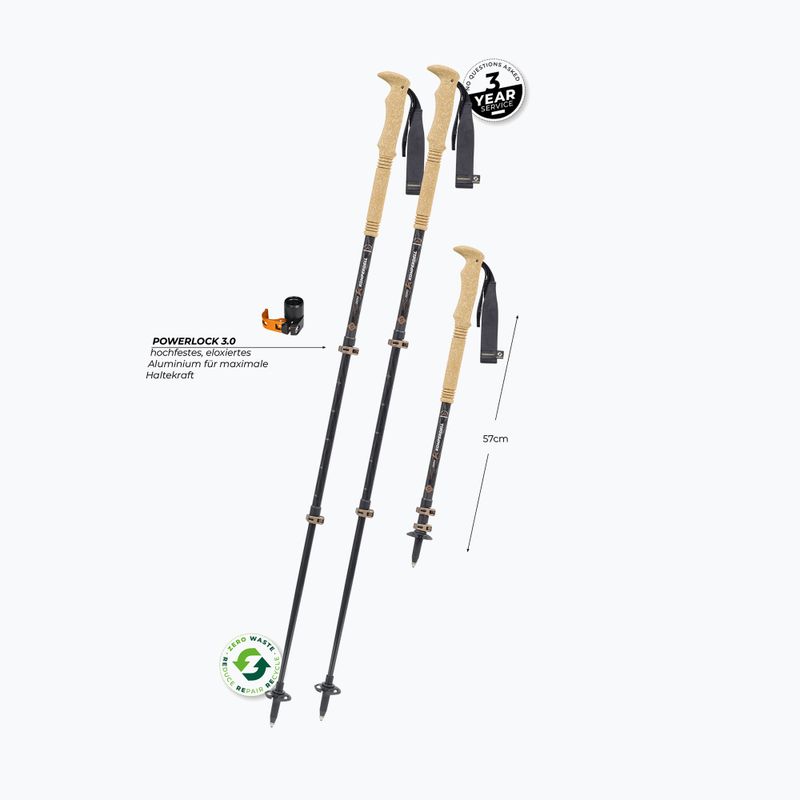 Kije trekkingowe Komperdell Carbon Ultra Zero Compact brown 2