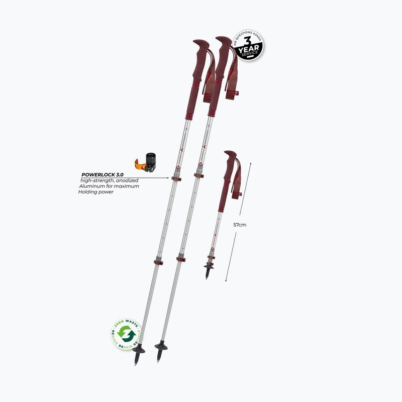 Kije trekkingowe Komperdell Explorer Zero Compact malbec 10