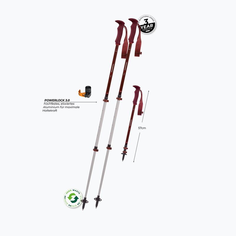 Kije trekkingowe Komperdell Trailmaster Zero Compact malbec 2