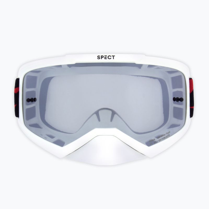 Gogle rowerowe Red Bull SPECT Evan shiny white/smoke silver mirror 3