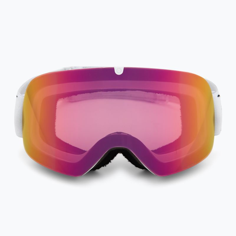 Gogle narciarskie Red Bull SPECT Rush matt white/red with pink purple mirror 2