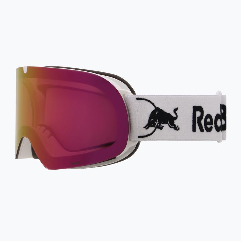 Gogle narciarskie Red Bull SPECT Rush matt white/red with pink purple mirror 2