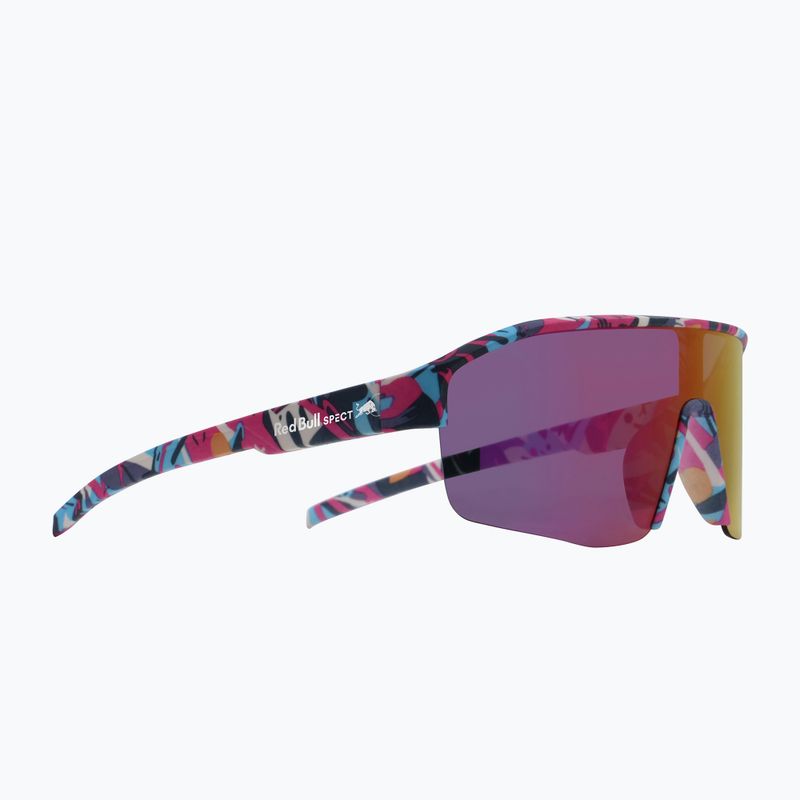 Okulary przeciwsłoneczne Red Bull SPECT Dundee matt blue-pink pattern/smoke pink-yellow mirror