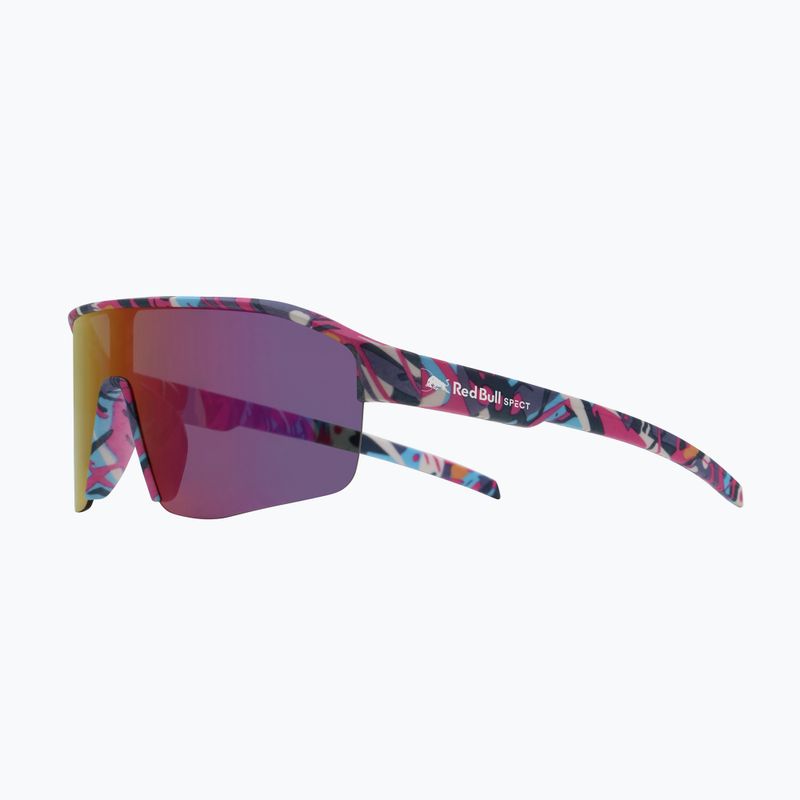 Okulary przeciwsłoneczne Red Bull SPECT Dundee matt blue-pink pattern/smoke pink-yellow mirror 3
