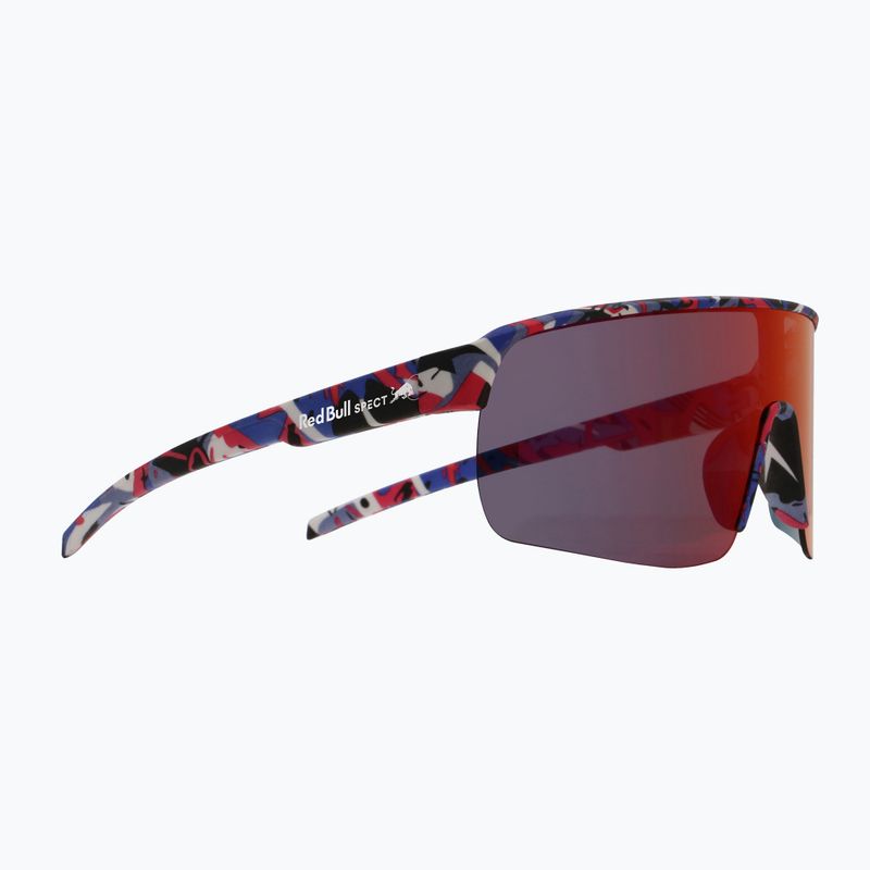 Okulary przeciwsłoneczne Red Bull SPECT Dakota matt blue-burgundy pattern/smoke red-purple mirror
