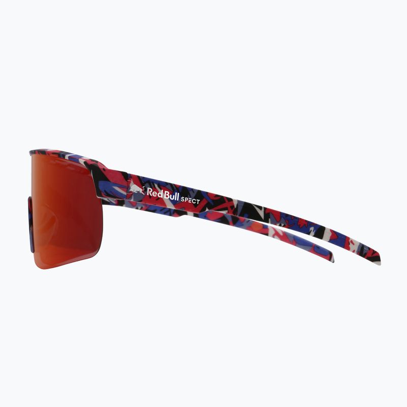 Okulary przeciwsłoneczne Red Bull SPECT Dakota matt blue-burgundy pattern/smoke red-purple mirror 4
