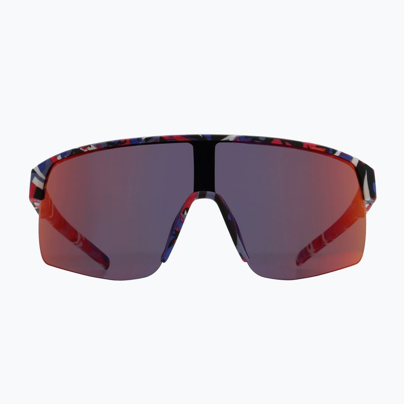 Okulary przeciwsłoneczne Red Bull SPECT Dakota matt blue-burgundy pattern/smoke red-purple mirror 5