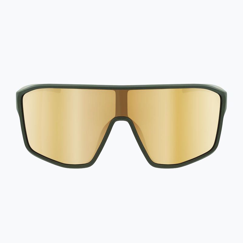 Okulary przeciwsłoneczne Red Bull SPECT Daft matt metallic olive/ brown with gold mirror 3