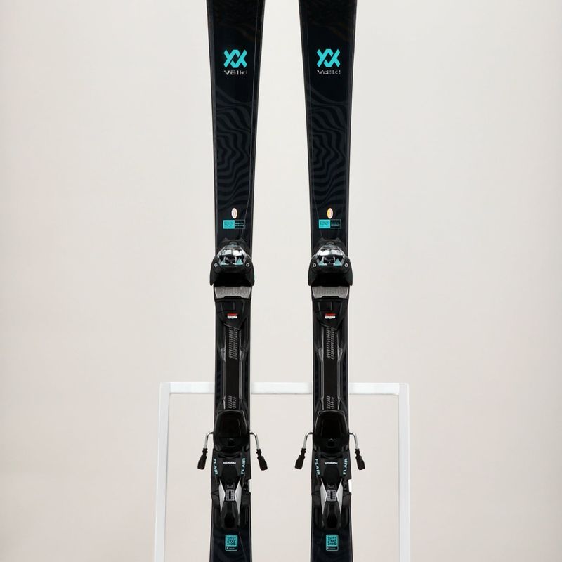 Narty zjazdowe damskie Völkl Flair SC Carbon + wiązania vMotion 11 ALU GW black/teal/silver 10